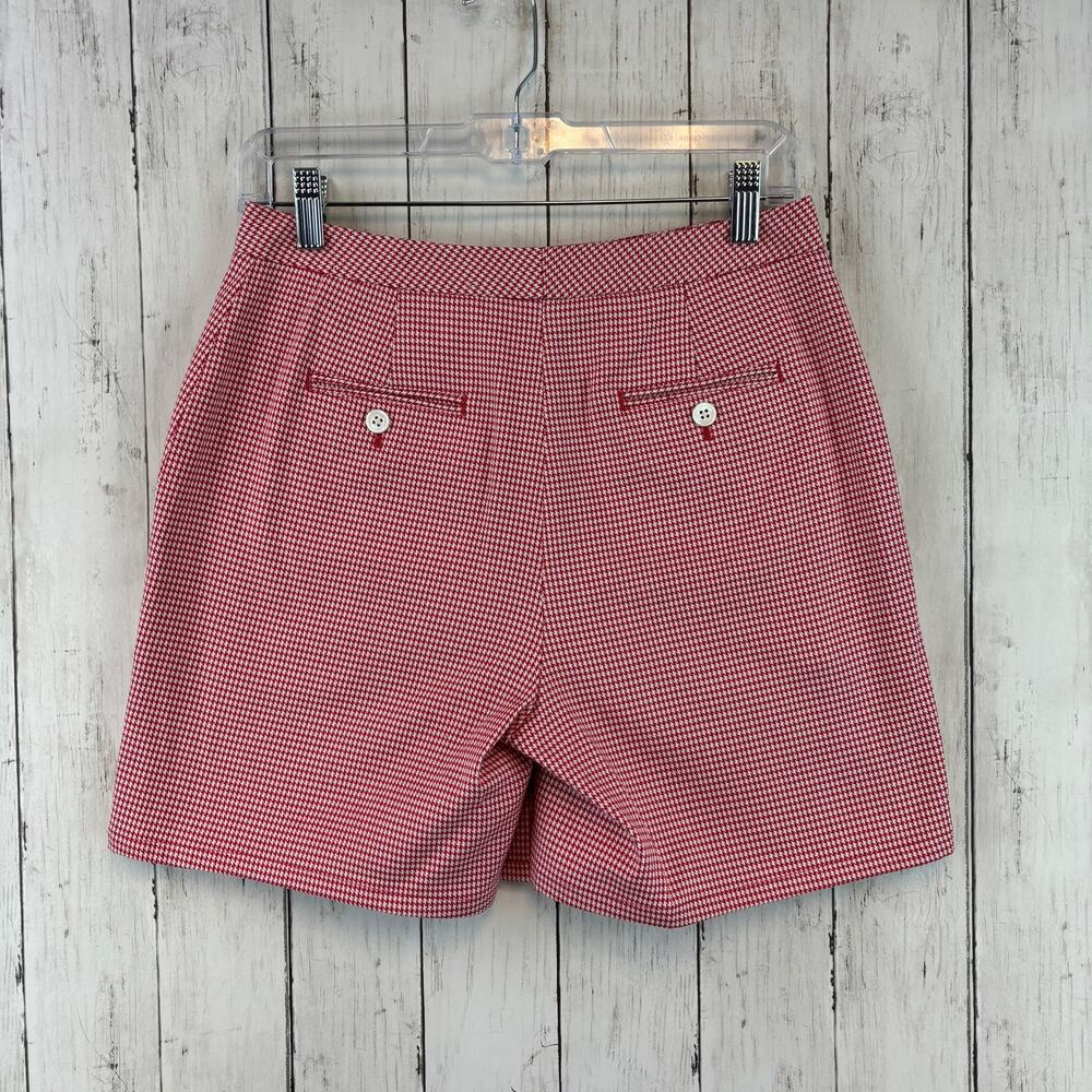 Brooks Brothers Country Club Red/White Houndstooth Wrap Skort Shorts Size 2 - Picture 10 of 15